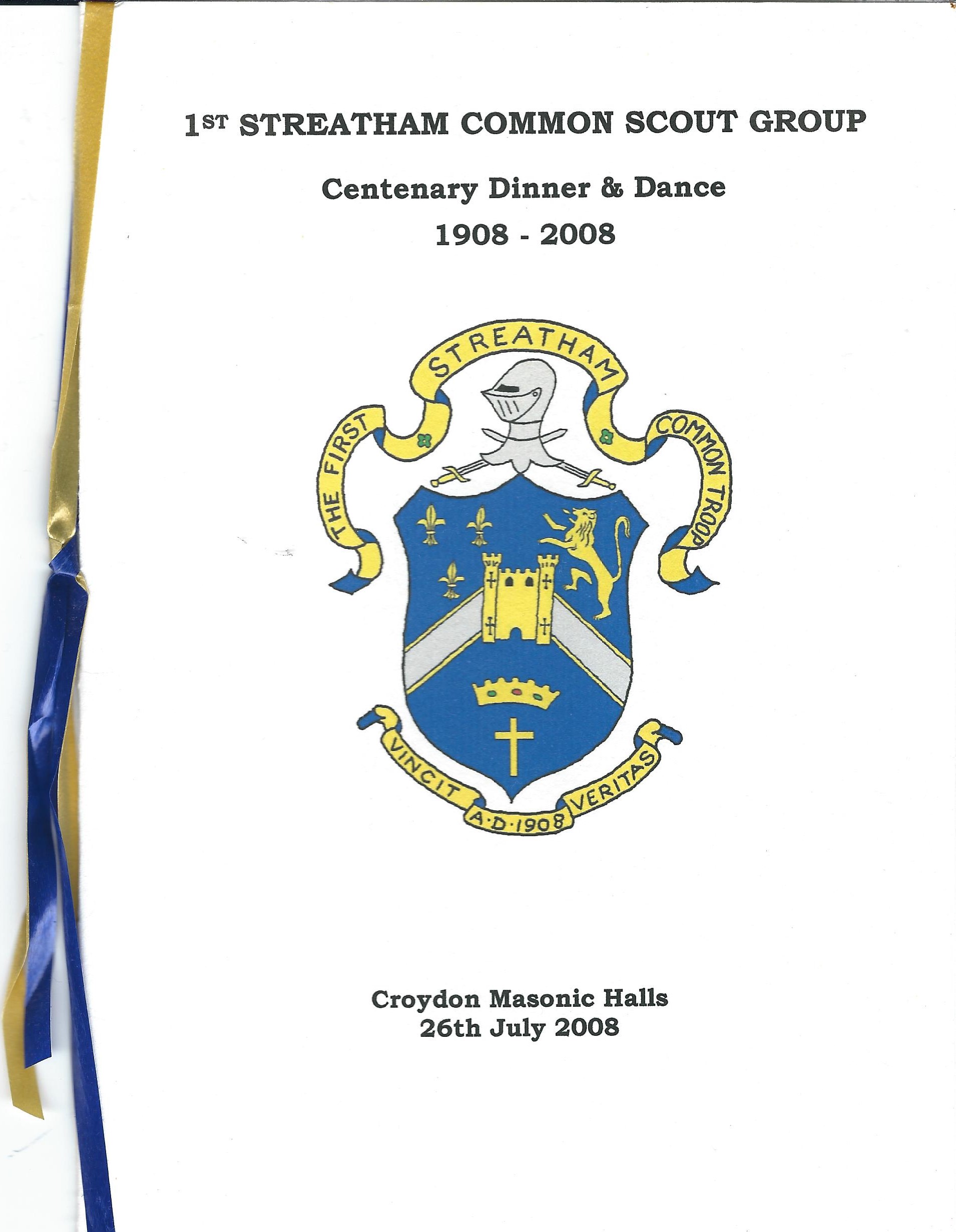 1st Streatham Common Centenary Dinner and Dance